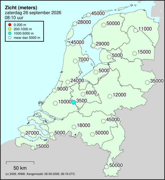 Zicht in meters